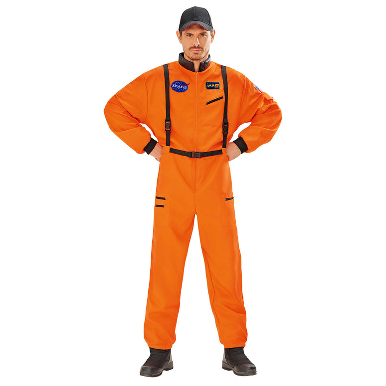 Astronauten kostuum oranje