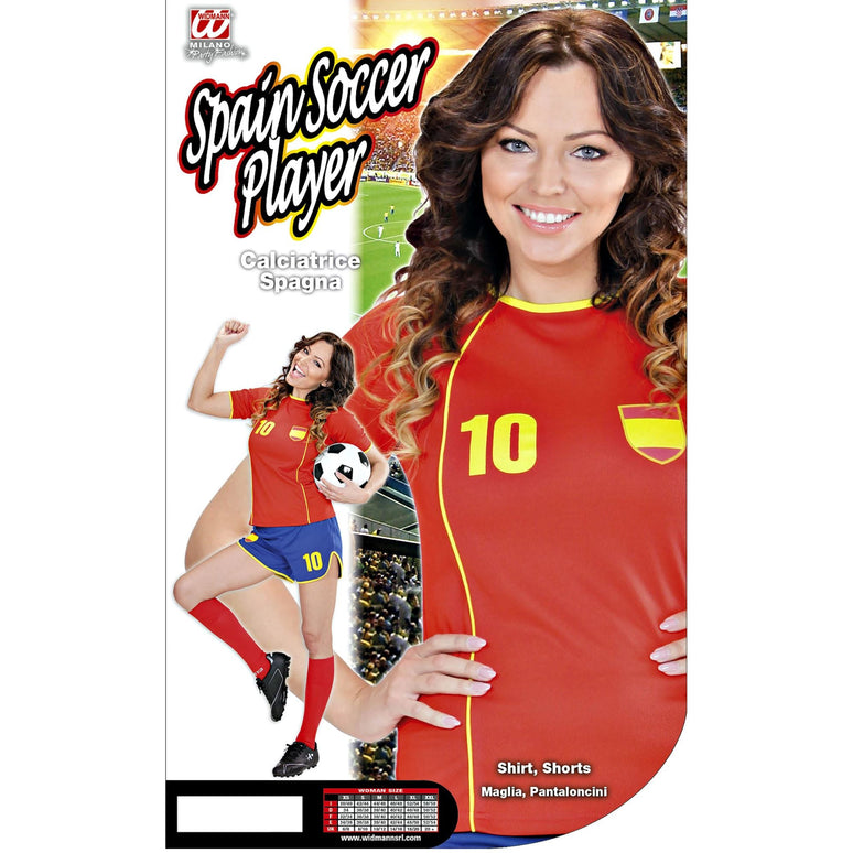 Spanje voetbal kostuum dames
