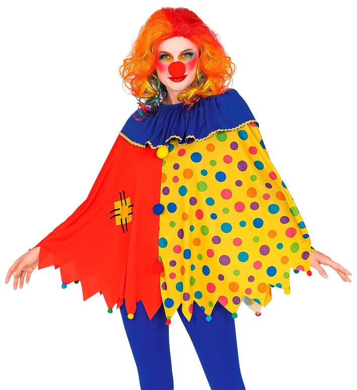 Clown poncho volwassenen