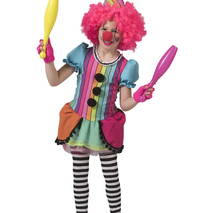 Regenboog clownspakje Mila meiden