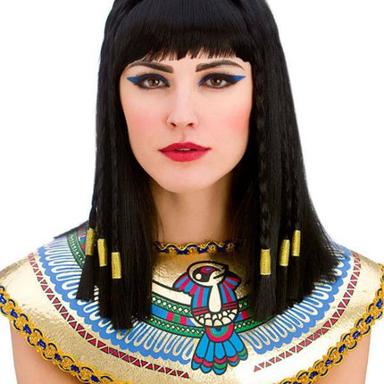 Cleopatra pruik met vlechten