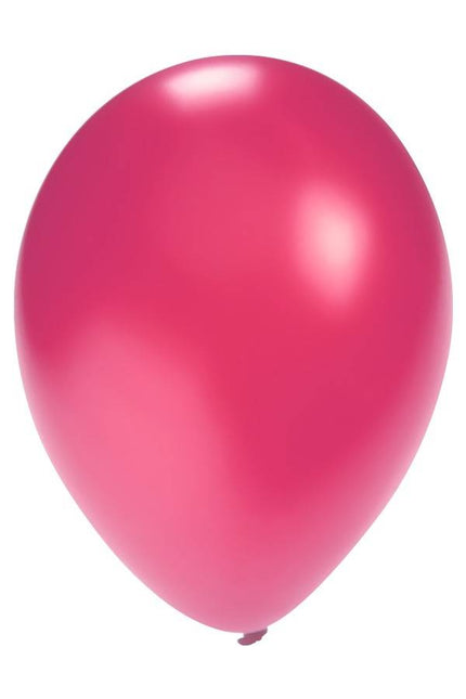 Ballonnen metallic roze/fuchsia 5 inch  100 stuks