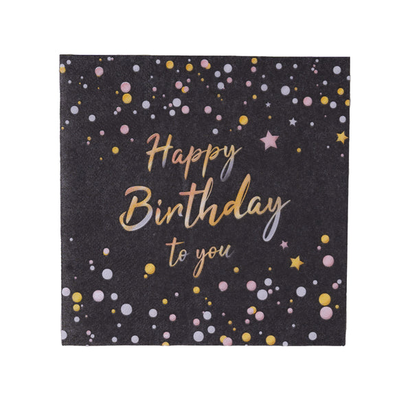 Funny Fashion 20 servetten Verjaardag Happy Birthday