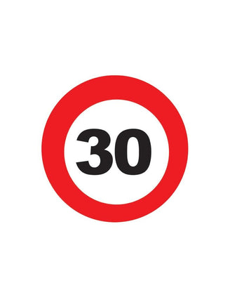 Funny Fashion 30 jarige verkeersbord bierviltjes