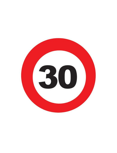 Funny Fashion 30 jarige verkeersbord bierviltjes