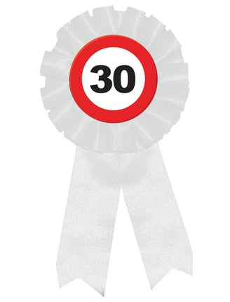 Funny Fashion 30e verjaardag party rozet verkeersbord