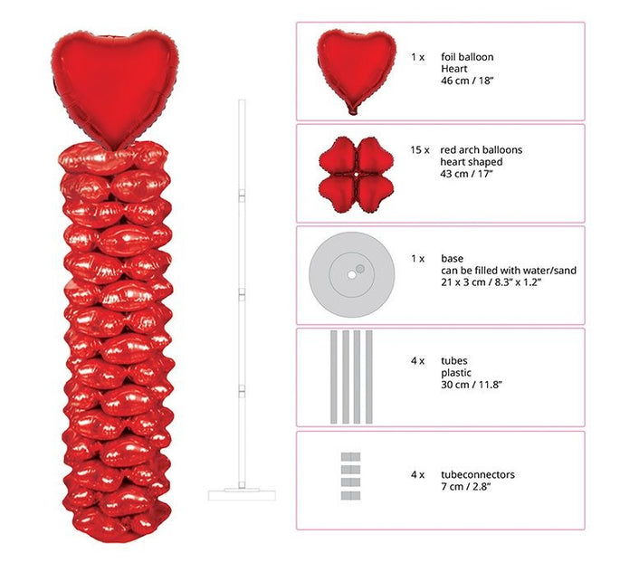 Funny Fashion Ballon standaard  set Valentijnsdag