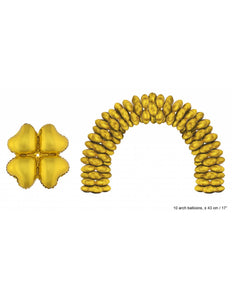 Funny Fashion Ballonboog folieballonnen hart Goud