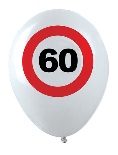 Funny Fashion Ballonnen verkeersbord 60 jaar