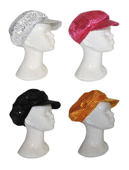 Funny Fashion Baret met pailletten in verschillende kleuren