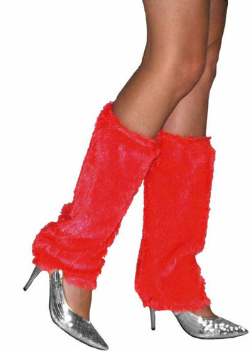 Funny Fashion Beenwarmers pluche rood