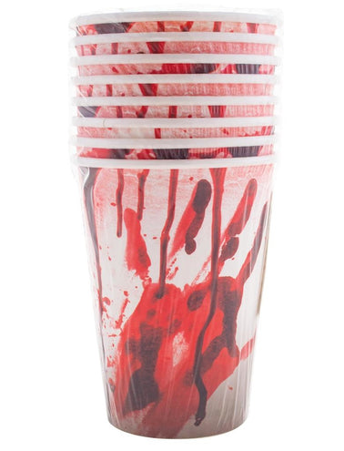 Funny Fashion Bekers met nep bloedspetters Halloween