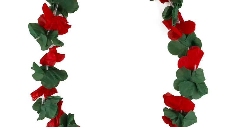 Funny Fashion Bloemenketting hawaii groen rood