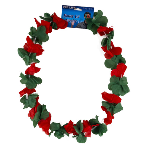 Funny Fashion Bloemenketting hawaii groen rood