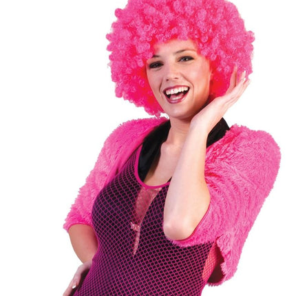 Funny Fashion Bolero roze/fuchsia fuzzy voor dames