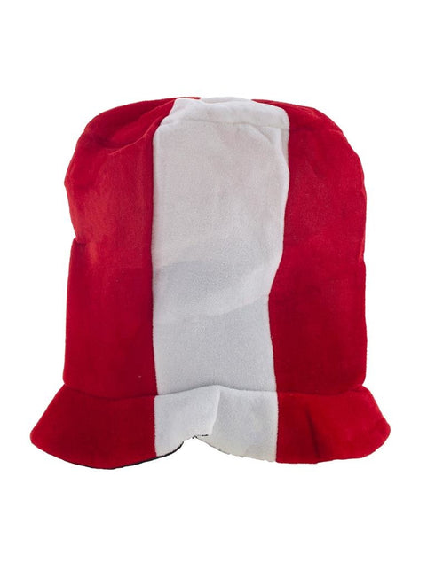 Funny Fashion Brabantse hoge hoed rood wit