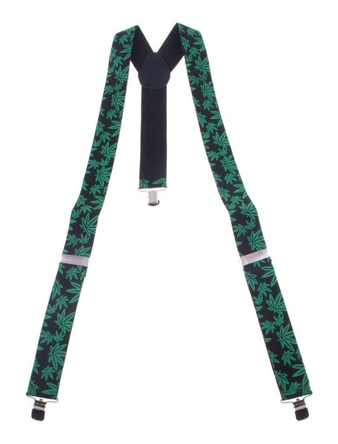Funny Fashion Bretellen met cannabis print