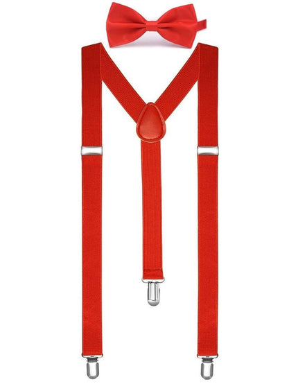 Funny Fashion Bretellen met vlinderdas rood