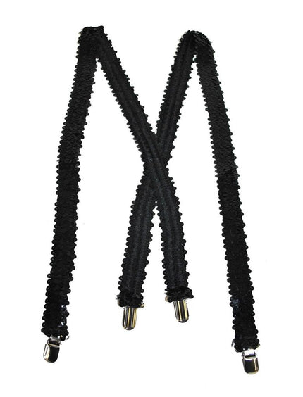 Funny Fashion Bretels met pailletten in zwart