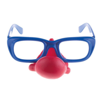 Funny Fashion Bril clown Bassie met rode neus