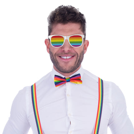Funny Fashion Bril regenboog met filter