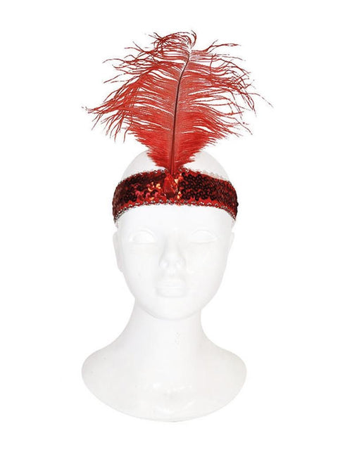 xbiez Mardi Gras hoofdband flapper hoofddeksel veer hoofdband jaren 20