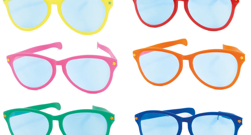 Funny Fashion Clownsbril grote glazen