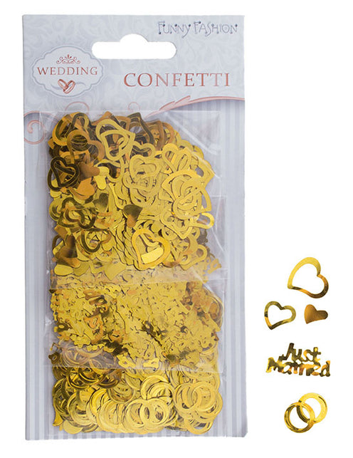 Funny Fashion Confetti tafel decoratie in goud