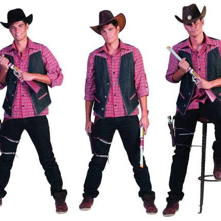 Funny Fashion Cowboy vest Tim heren