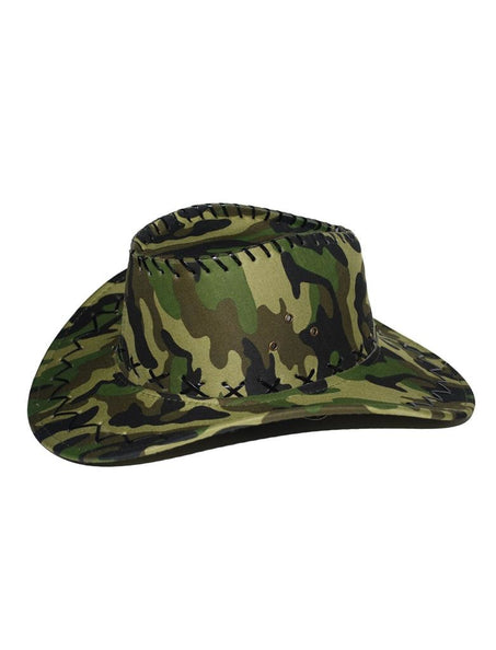 Funny Fashion Cowboyhoed met legerprint