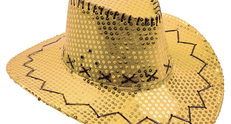 Funny Fashion Cowboyhoed pailletten goud