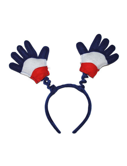 Funny Fashion Diadeem met handen rood wit blauw