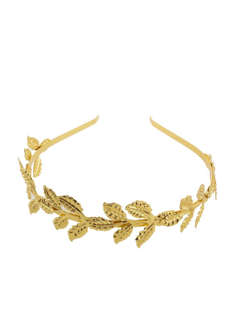Funny Fashion Diadeem met nep gouden bladeren