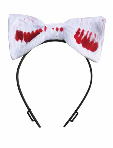 Funny Fashion Diadeem met vlinderdas met bloed