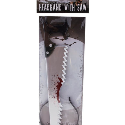 Funny Fashion Diadeem zaag door hoofd