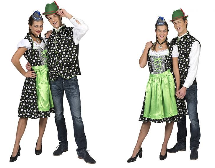 Funny Fashion Dirndljurk met edelweis motief