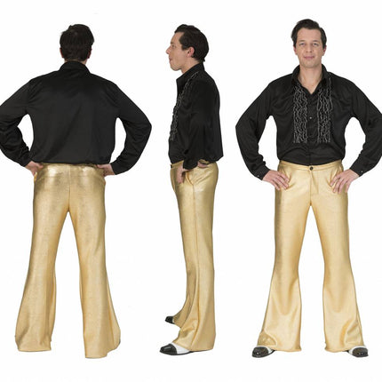 Funny Fashion Disco broek Fever goud