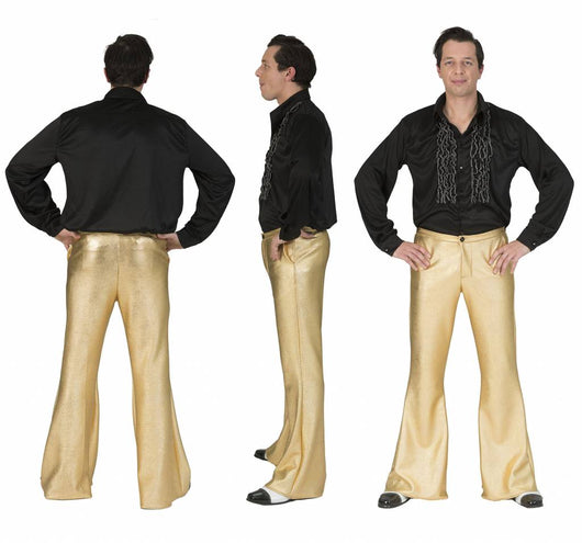 Funny Fashion Disco broek Fever goud
