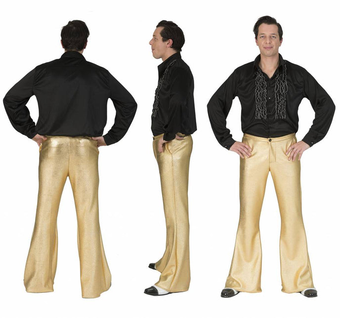 Funny Fashion Disco broek Fever goud