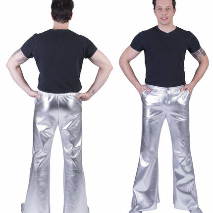 Funny Fashion Disco Broek Fever zilver