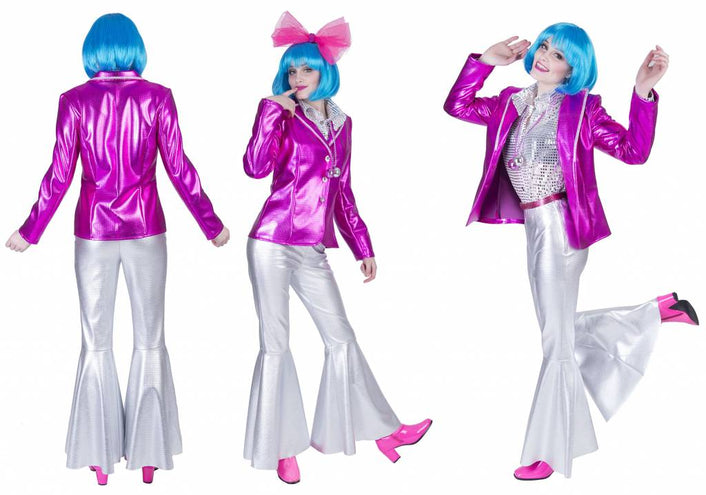 Funny Fashion Disco Fever jas roze/fuchsia dames