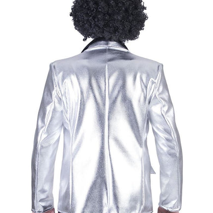 Funny Fashion Disco Fever jas zilver heren