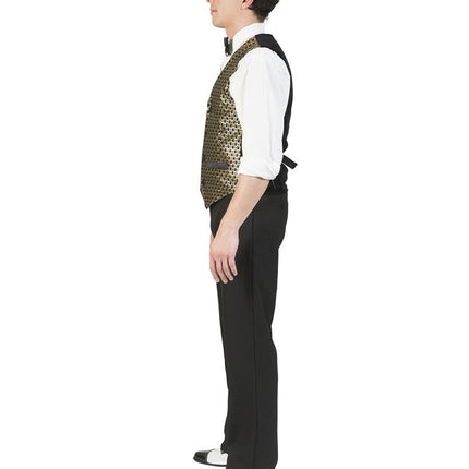 Funny Fashion Disco Gilet Herman goud heren