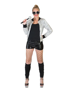 Funny Fashion Disco glitter korte broek zwart