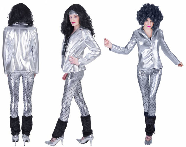 Funny Fashion Disco jas Fever zilver dames