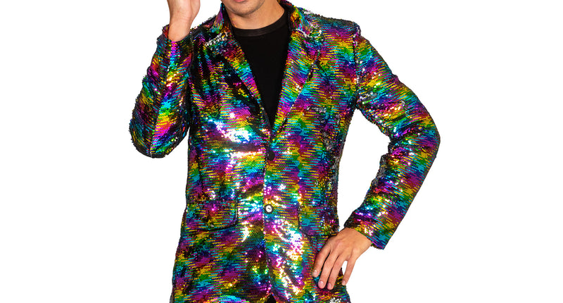 Funny Fashion Disco jas Jack regenboog print