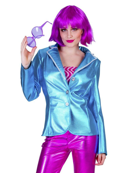 Funny Fashion Disco kostuum Fever dames blauw