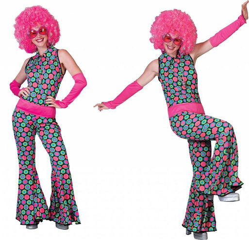 Funny Fashion Disco Polka Jumpsuit voor dames