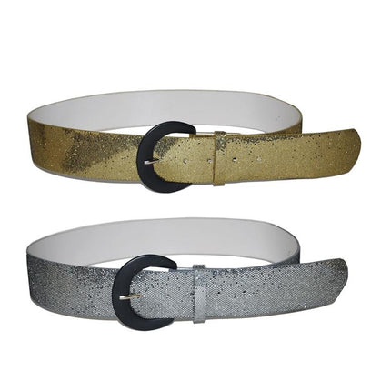 Funny Fashion Disco riemen met glitters