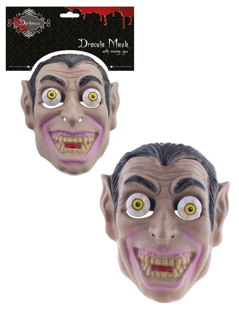 Funny Fashion Dracula masker met bewegende ogen